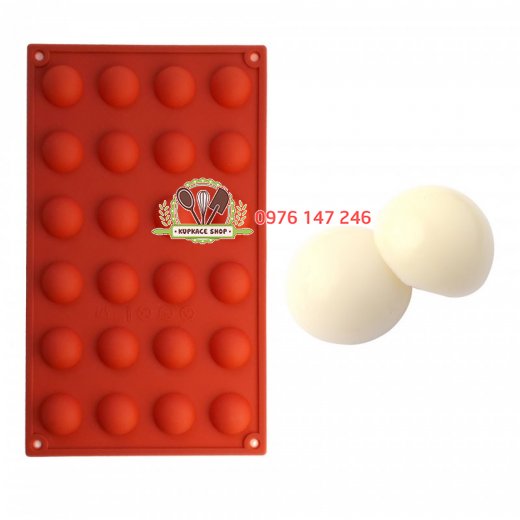 Khuôn silicon 24 lỗ bán nguyệt