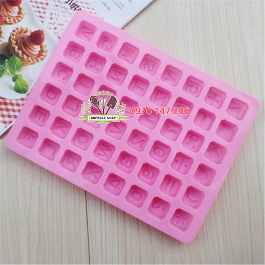 Khuôn silicon 48 ký tự chữ số Khuôn silicon 48 ký tự chữ số