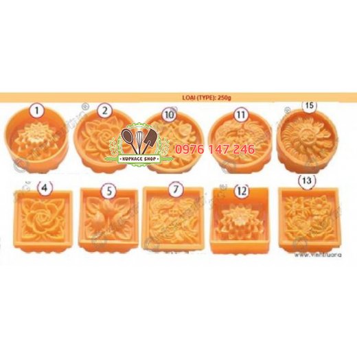 Khuôn trung thu nhấn Vĩnh Trường 250g Khuôn trung thu nhấn Vĩnh Trường 250g
