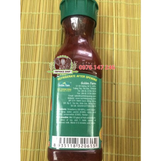 Sinh tố nguyên chất Golden Farm 500ml - Phúc Bồn Tử 