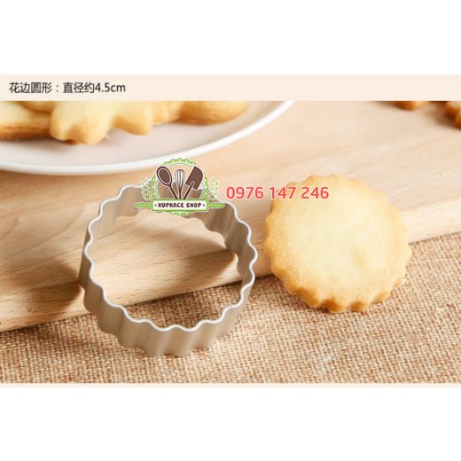 Khuôn nhấn bánh quy TQ - hình tròn cưa Khuôn nhấn bánh quy TQ - hình tròn cưa