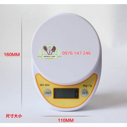 Cân điện tử kèm tô 5kg