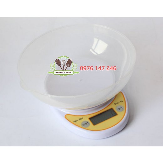 Cân điện tử kèm tô 5kg