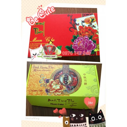 Hộp giấy trung thu 2 bánh dày 200-300g