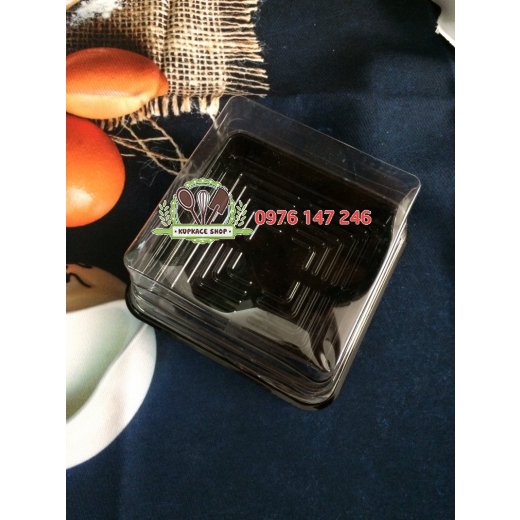 Hộp nhựa 1 bánh 125g mã XY 80S nắp đậy