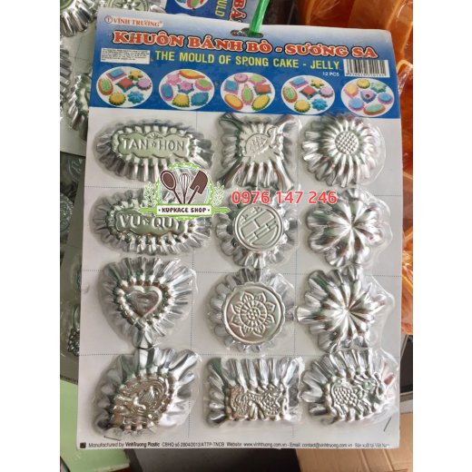 Bộ 24 khuôn bánh bò Vĩnh Trường Bộ 24 khuôn bánh bò Vĩnh Trường