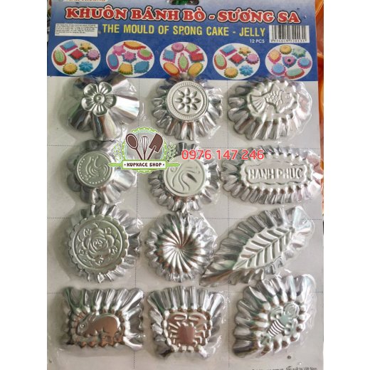 Bộ 24 khuôn bánh bò Vĩnh Trường Bộ 24 khuôn bánh bò Vĩnh Trường