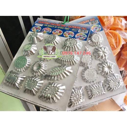 Bộ 24 khuôn bánh bò Vĩnh Trường Bộ 24 khuôn bánh bò Vĩnh Trường