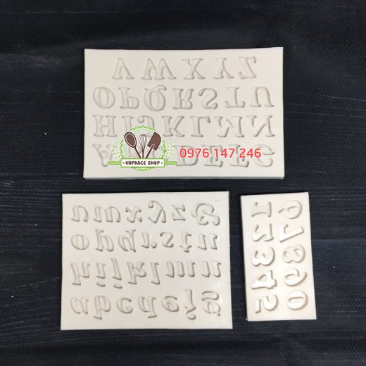 Khuôn silicon 4D 3 mảnh chữ số