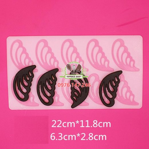 Khuôn silicon mỏng decor 10 cánh bướm Khuôn silicon mỏng decor 10 cánh bướm