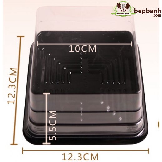 Hộp nhựa 1 bánh 250g mã JLH12-12 nắp đậy Hộp nhựa 1 bánh 250g mã JLH12-12 nắp đậy
