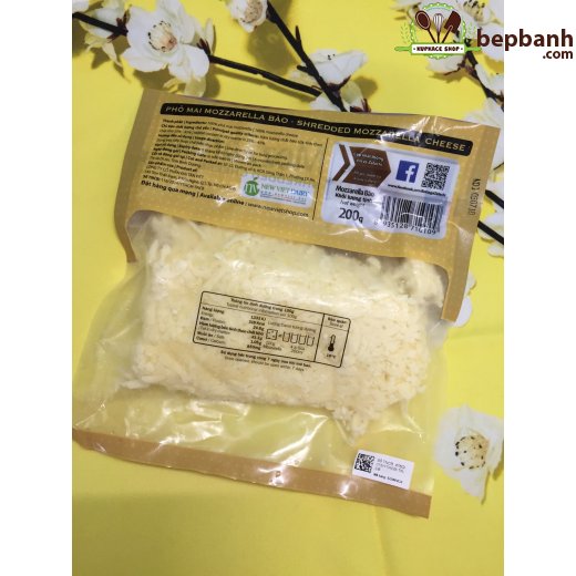 Phô mai mozzarella Zelachi 200gr - Bào
