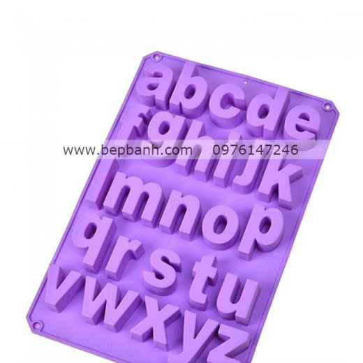Khuôn silicon chữ cái in thường a-z Khuôn silicon chữ cái in thường a-z