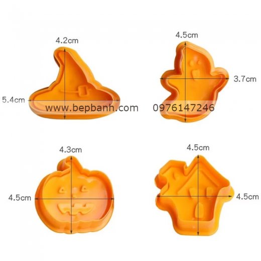 Bộ nhấn nhựa lò xo 4 halloween Bộ nhấn nhựa lò xo 4 halloween