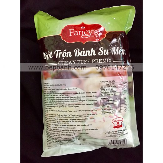 Bột trộn sẵn vỏ bánh su mềm chewy Fancy