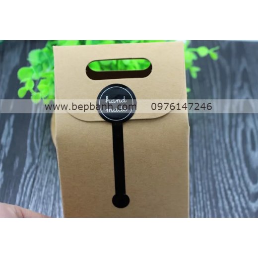 Tem dán 10 handmade đen dài Tem dán 10 handmade đen dài
