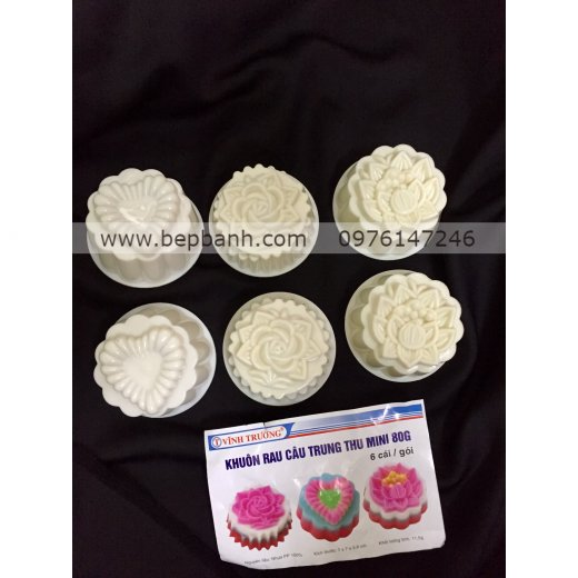 Bộ 6 khuôn rau câu trung thu 80gr Bộ 6 khuôn rau câu trung thu 80gr