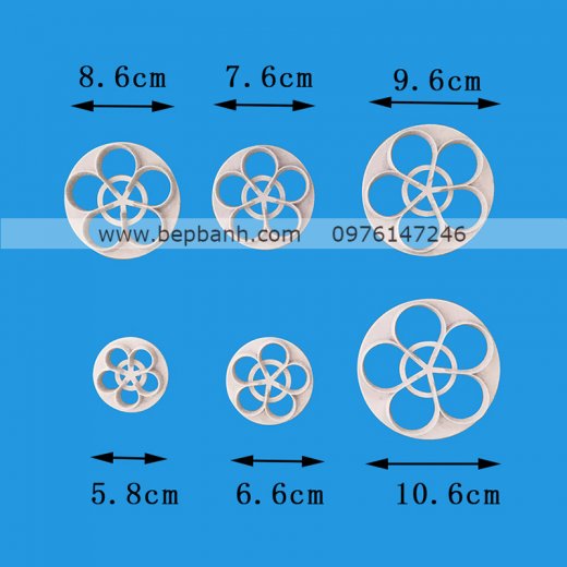 Bộ 6 nhấn nhựa hoa đại Bộ 6 nhấn nhựa hoa đại
