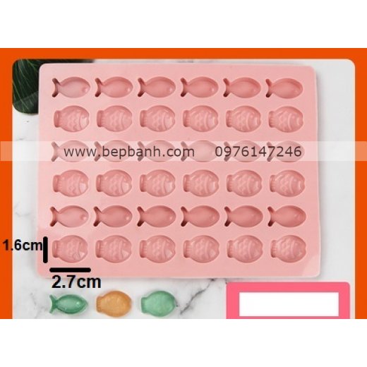 Khuôn silicon 36 con cá nhí Khuôn silicon 36 con cá nhí