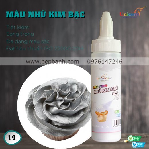 Màu thực phẩm Unicorn nhũ kim dạng xịt 