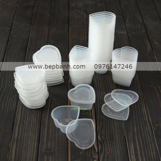 Khuôn flan nhựa tim Khuôn flan nhựa tim