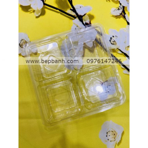 Hộp nhựa gập vuông 4 ngăn H161 Hộp nhựa gập vuông 4 ngăn H161