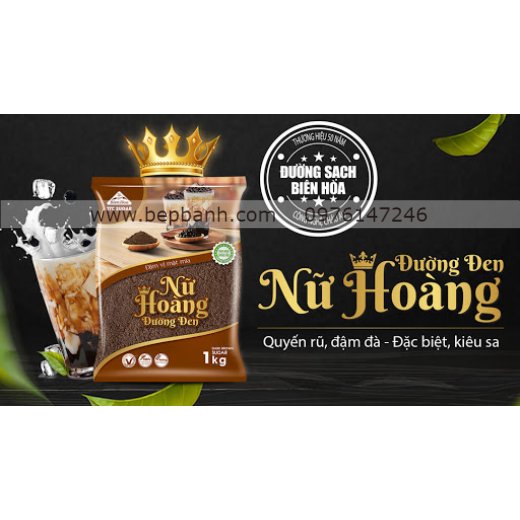 Đường đen Nữ Hoàng Biên Hòa gói 1kg Đường đen Nữ Hoàng Biên Hòa gói 1kg