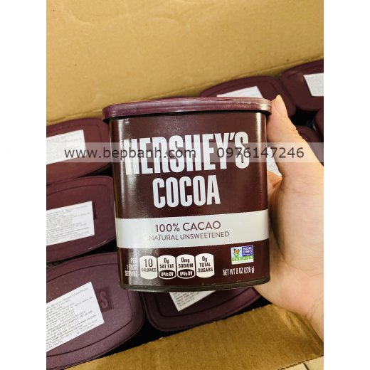 Bột Cacao nguyên chất Hershey's Mỹ Hộp 226g Bột Cacao nguyên chất Hershey's Mỹ Hộp 226g