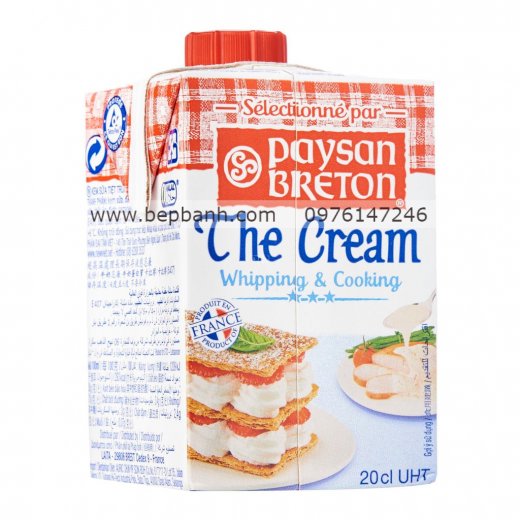 Whipping cream / kem tươi Paysan Breton 200ml Whipping cream / kem tươi Paysan Breton 200ml