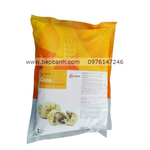 Bột trộn sẵn bánh mỳ Hàn Quốc Farina Cona 1kg