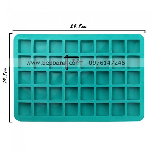 Khuôn silicon 40 ô vuông 3cm