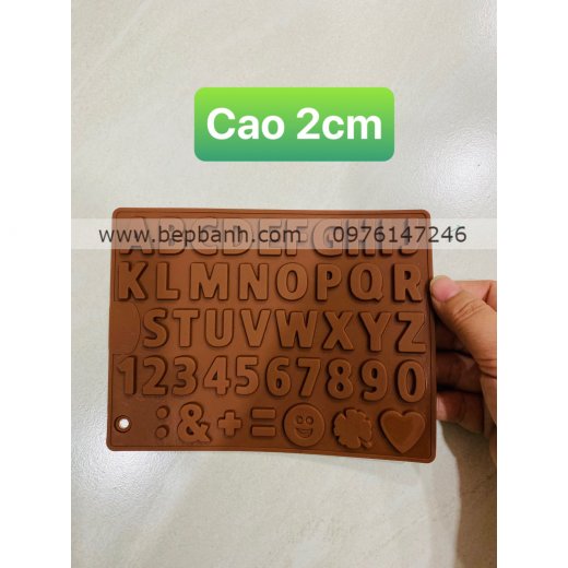 Khuôn silicon vĩ 43 ký tự chữ số Khuôn silicon vĩ 43 ký tự chữ số