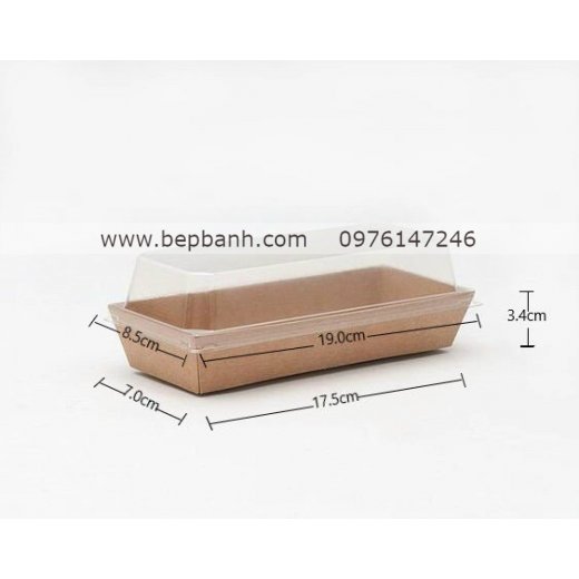 Khay giấy Kraft nắp PET - Chữ nhật Khay giấy Kraft nắp PET - Chữ nhật