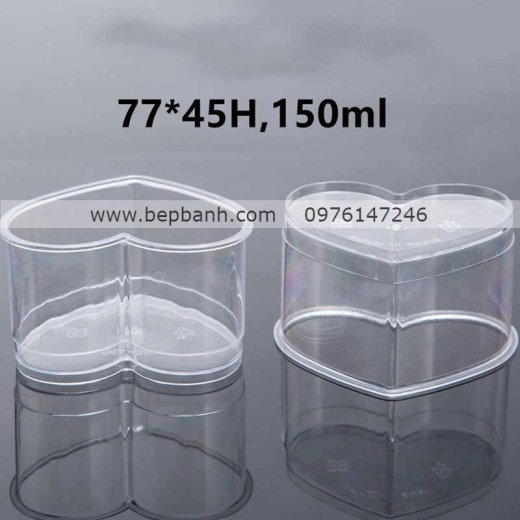 Ly nhựa mousse kèm nắp mẫu tim 7745 Ly nhựa mousse kèm nắp mẫu tim 7745