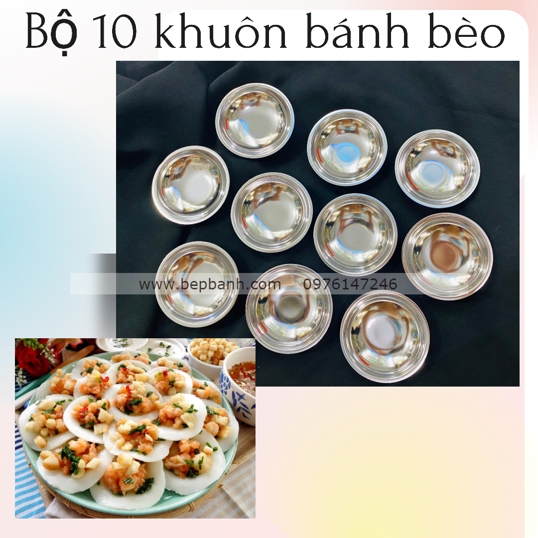 Bộ 10 khuôn làm bánh bèo Bộ 10 khuôn làm bánh bèo