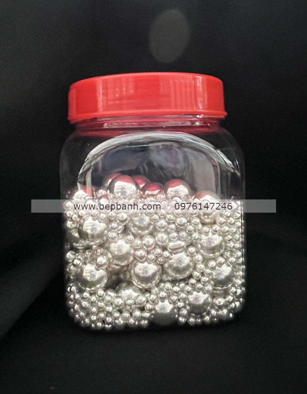 Bông đường bi nhũ bạc 100gr Bông đường bi nhũ bạc 100gr