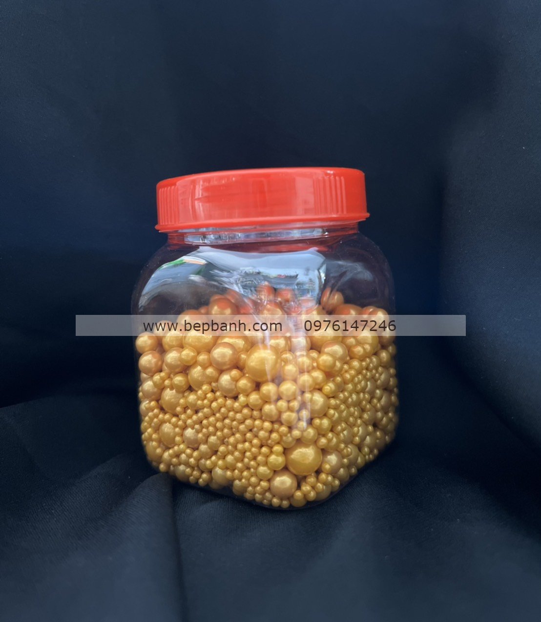Bông đường bi nhũ vàng 100gr Bông đường bi nhũ vàng 100gr