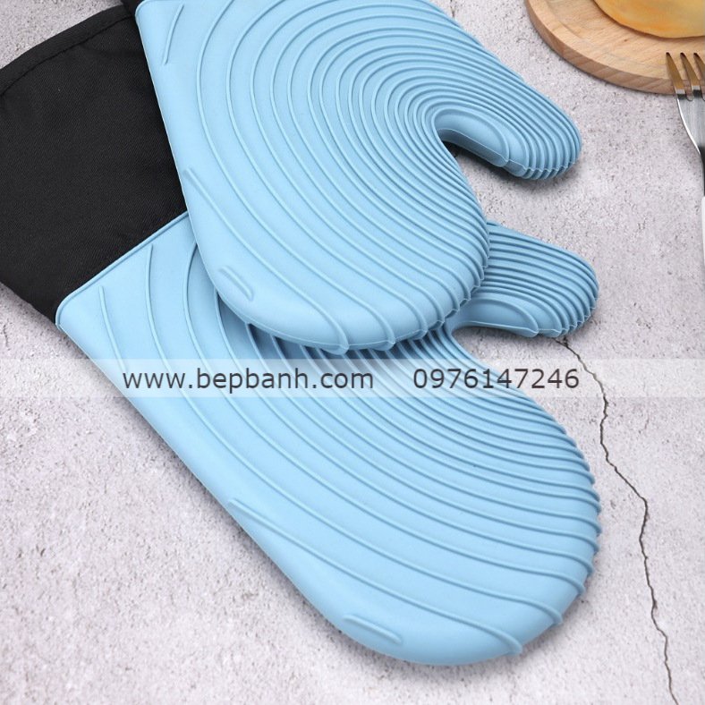Cặp bao tay silicon viền vải Cặp bao tay silicon viền vải