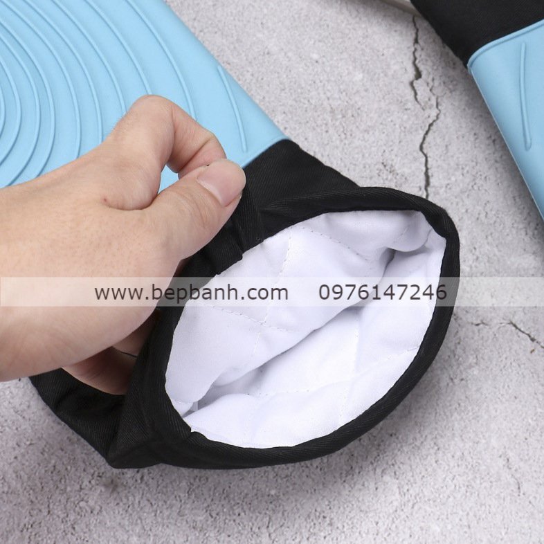 Cặp bao tay silicon viền vải Cặp bao tay silicon viền vải
