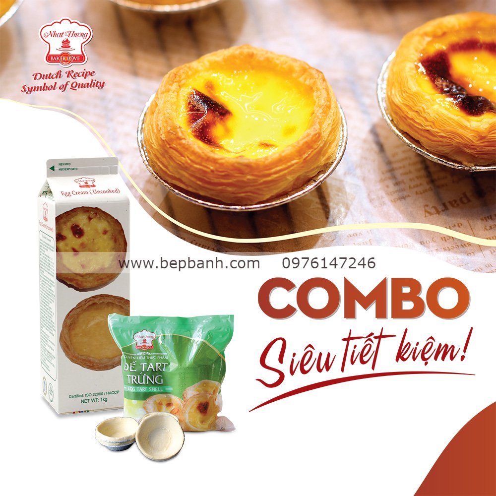 Combo làm bánh Tart + Kem trứng