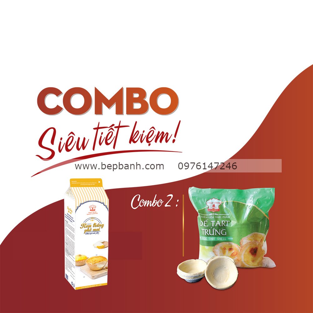 Combo làm bánh Tart + Kem trứng phô mai 