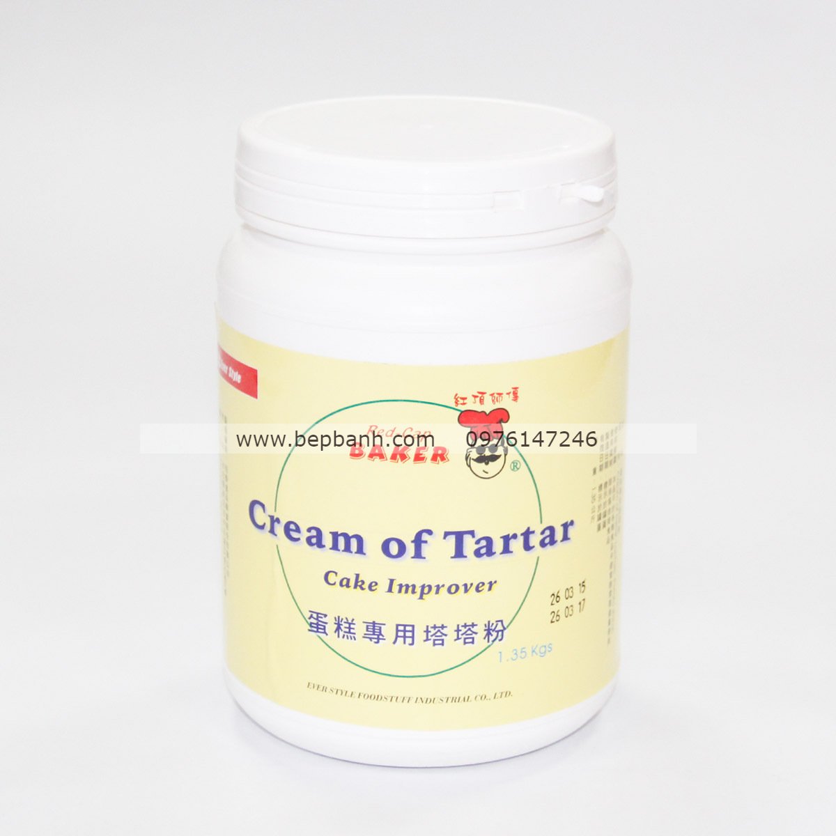 Cream of tartar hũ 1.35kg 