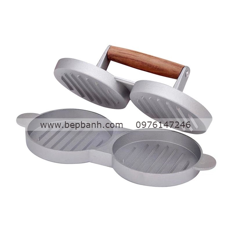 Dụng cụ ép thịt miếng Hamburger ĐÔI Dụng cụ ép thịt miếng Hamburger ĐÔI