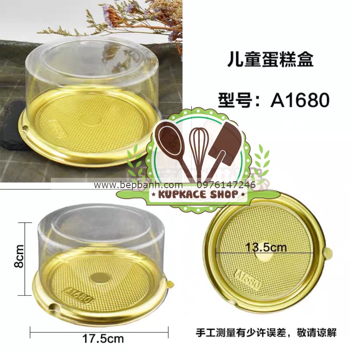 Hộp nhựa đậy tròn A1680G cao 9cm 