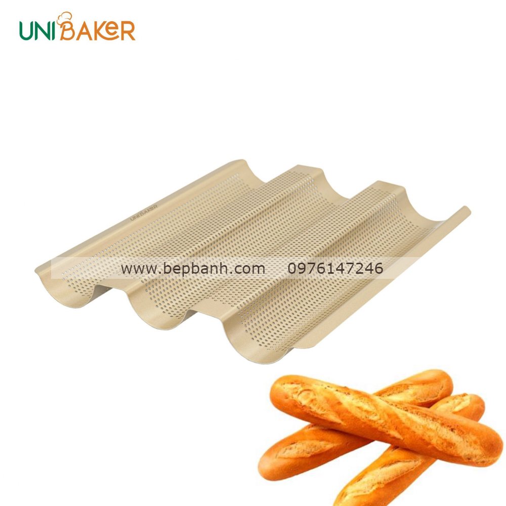 Khuôn bánh mì 3 rãnh Uni MB157