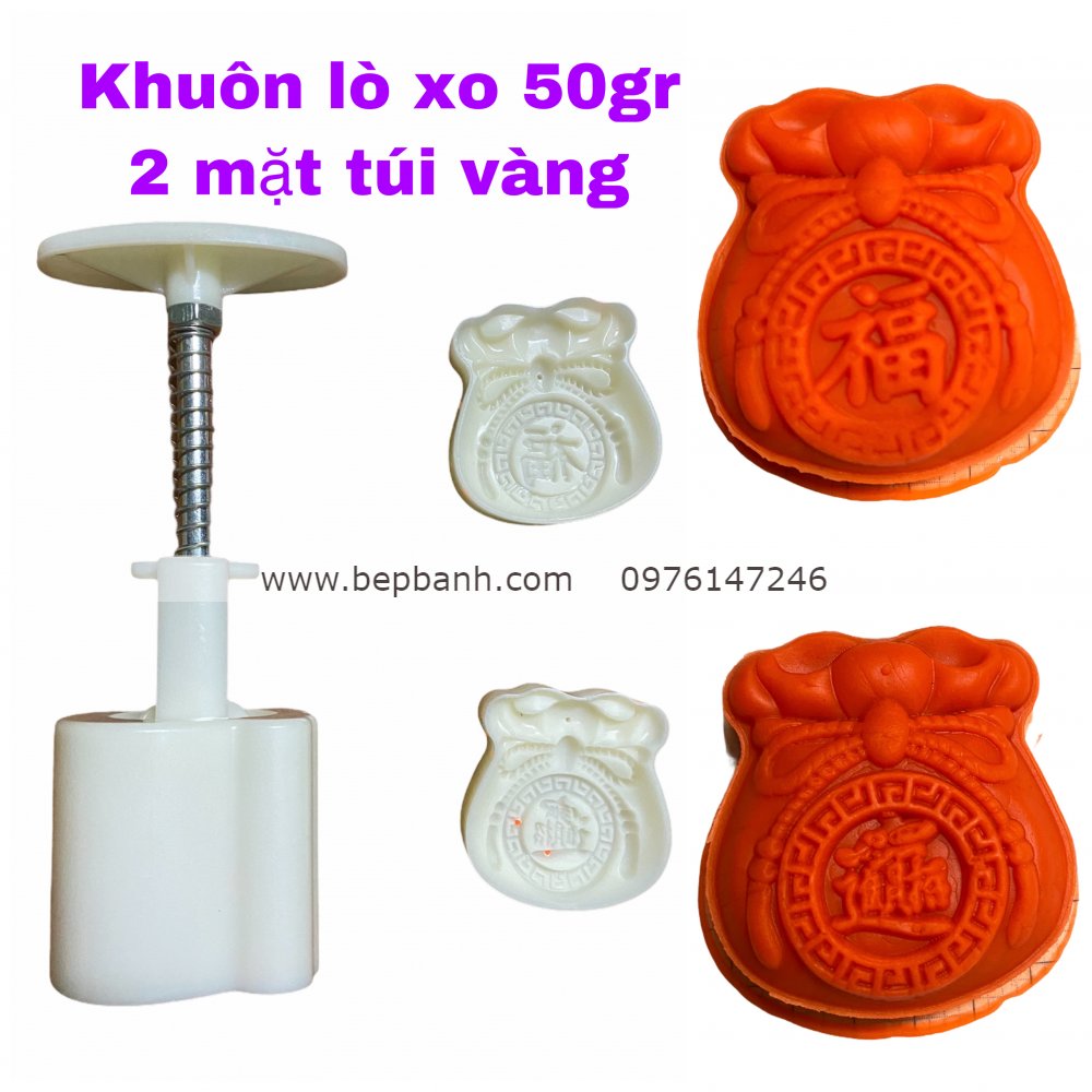 Khuôn lò xo 50gr 2 mặt túi vàng Khuôn lò xo 50gr 2 mặt túi vàng