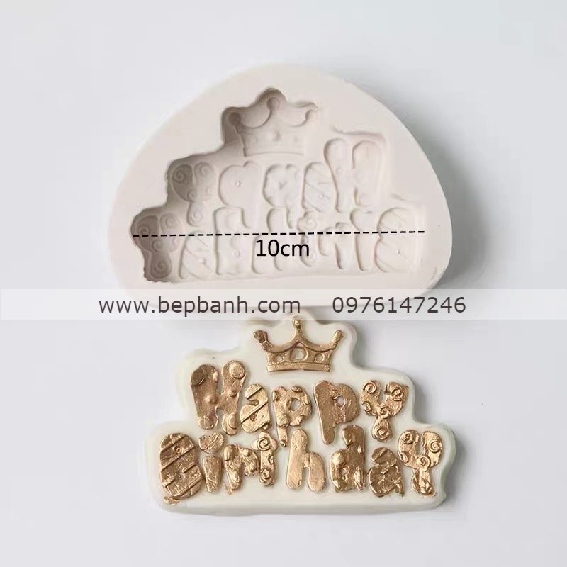 Khuôn silicon 4D Happy Birthday 1396 Khuôn silicon 4D Happy Birthday 1396