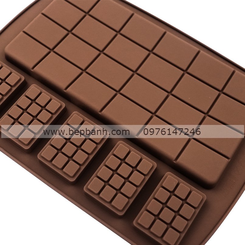 Khuôn silicon mảnh chocolate