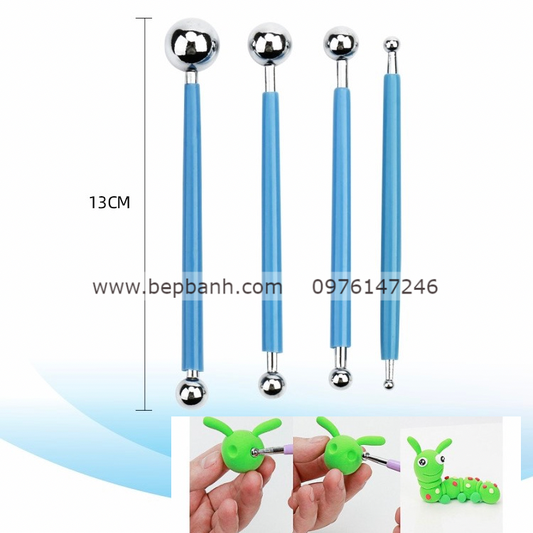 Tạo hình fondant - 4 que đầu tròn Tạo hình fondant - 4 que đầu tròn