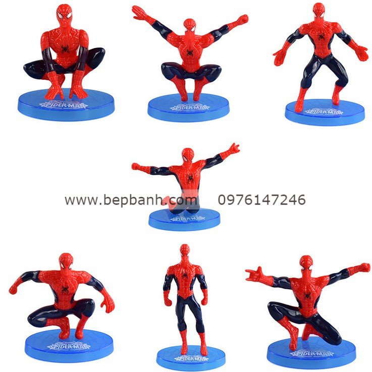 Trang trí bánh kem - 7 người nhện Trang trí bánh kem - 7 người nhện